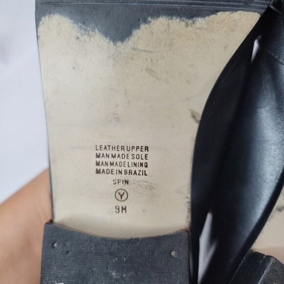 Papagallo Spin Black Leather Loafers Size 9 M - Picture 11 of 12